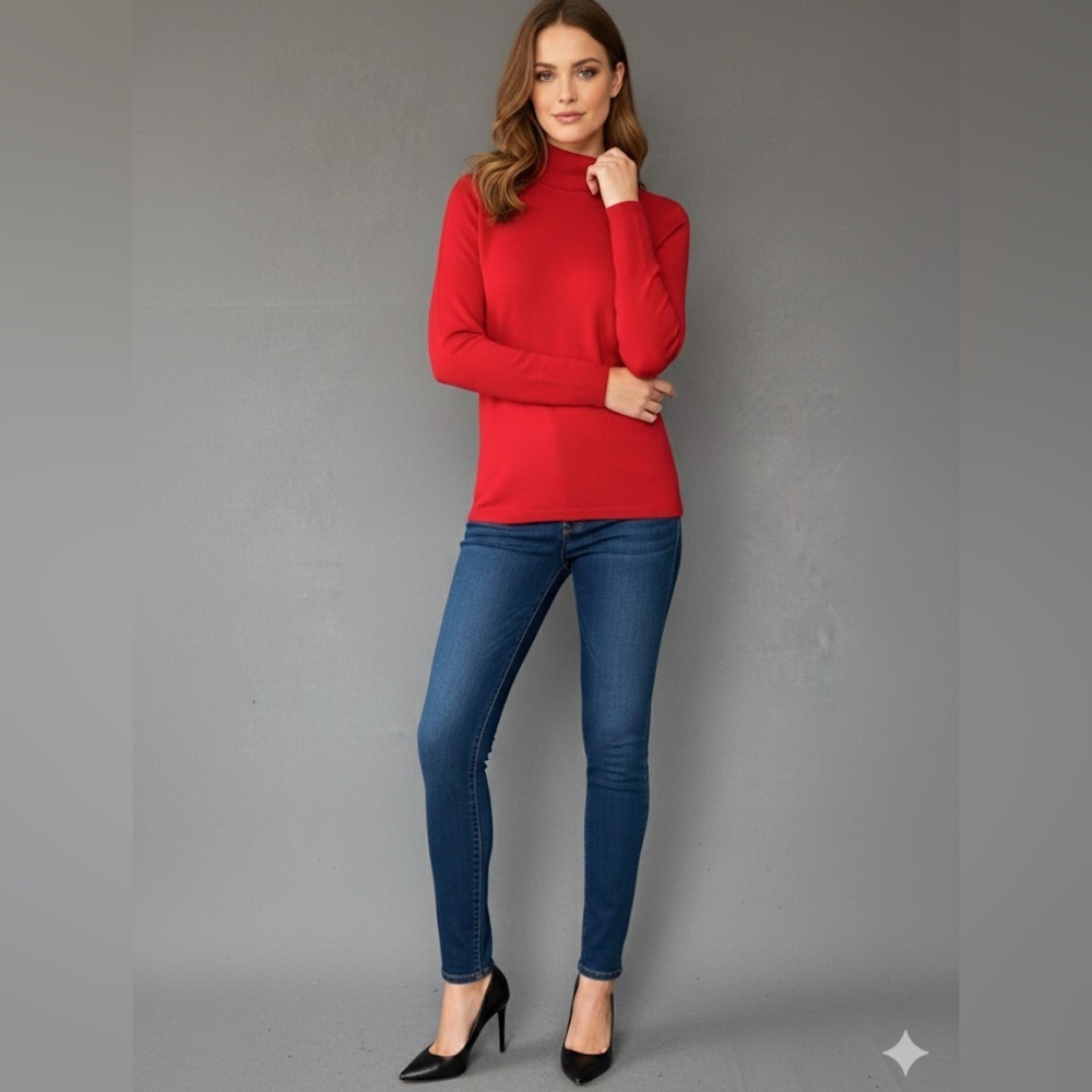 Jones New York Red Mock Neck Sweater – Size S – NWT